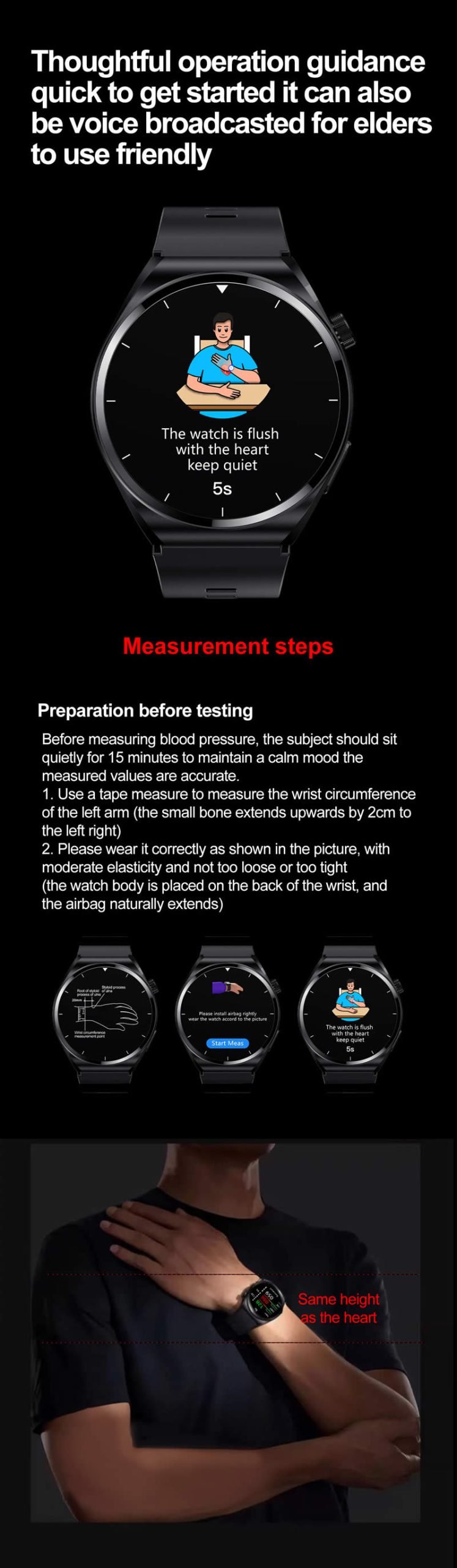 Blood Pressure Cuff Watch