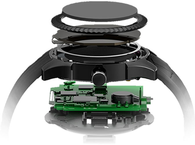 Viedā pulksteņa inteliģenta aparatūras risinājums